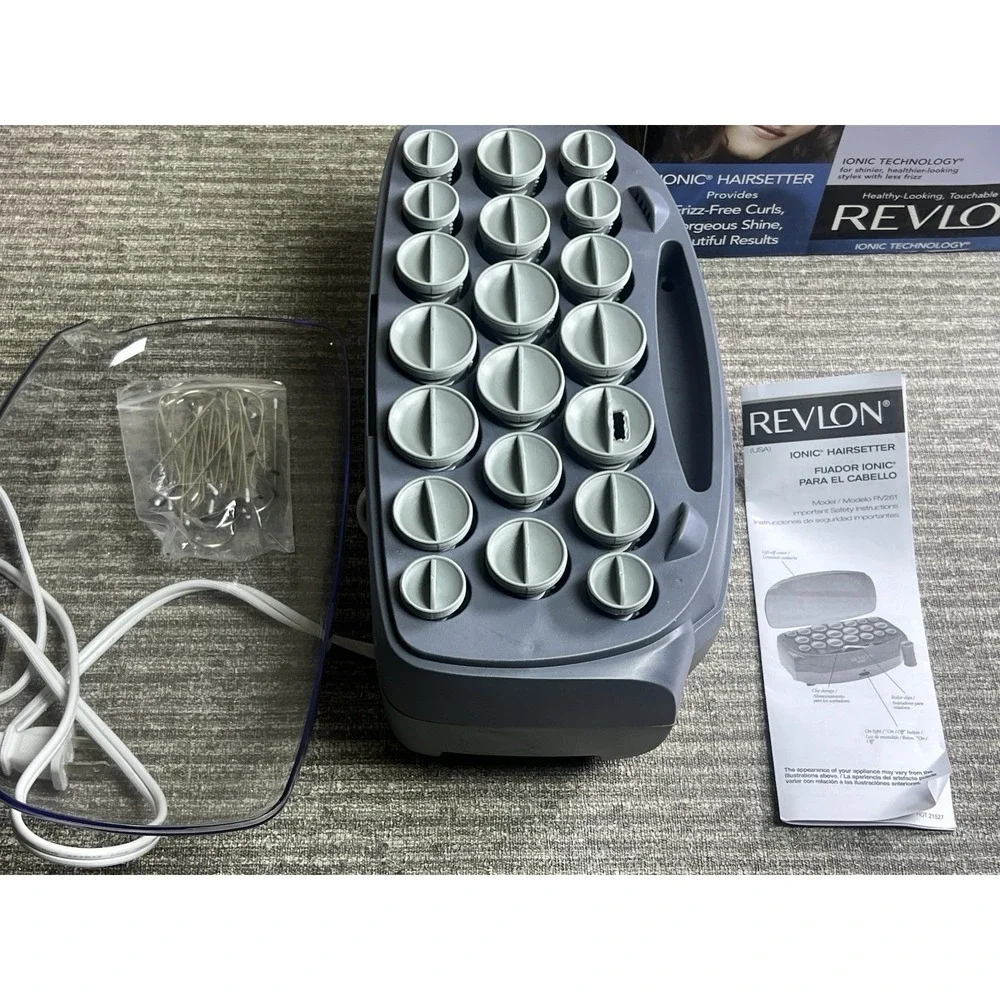 Revlon RV261 Ionic Hairsetter 20 Hot Hair Curlers Rollers with 13 clips Tested